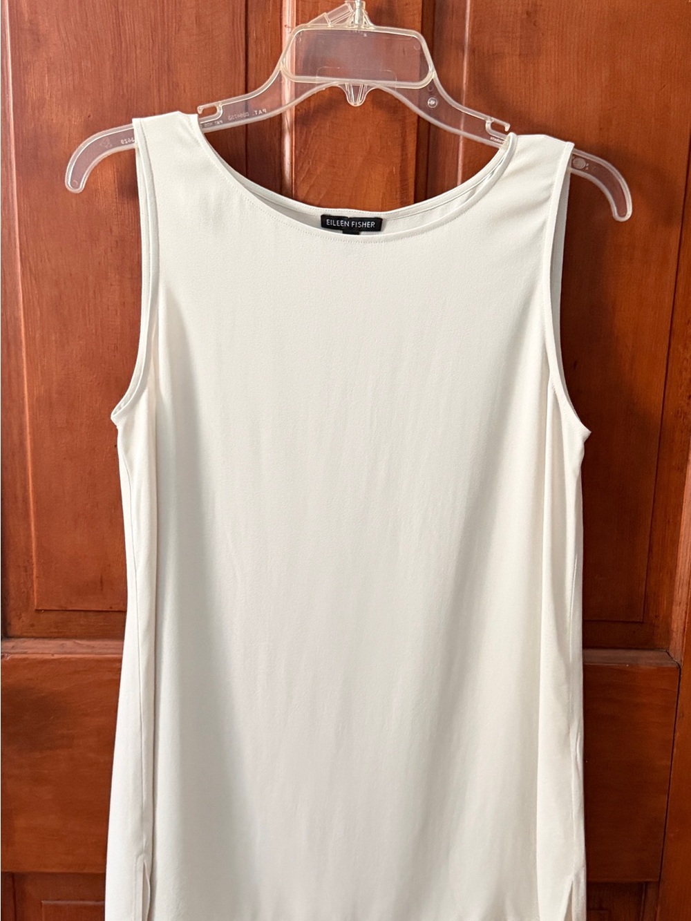 Eileen Fisher Ivory Crewneck Sleeveless Tank